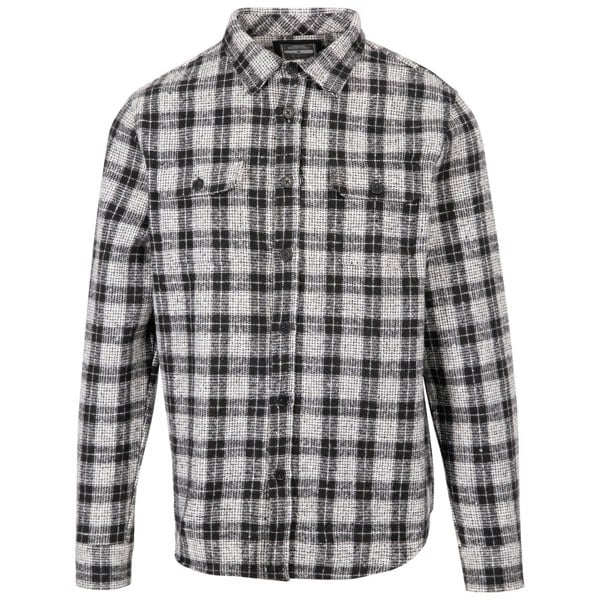 Trespass Mens Portlaw Checked Shirt - Black/White