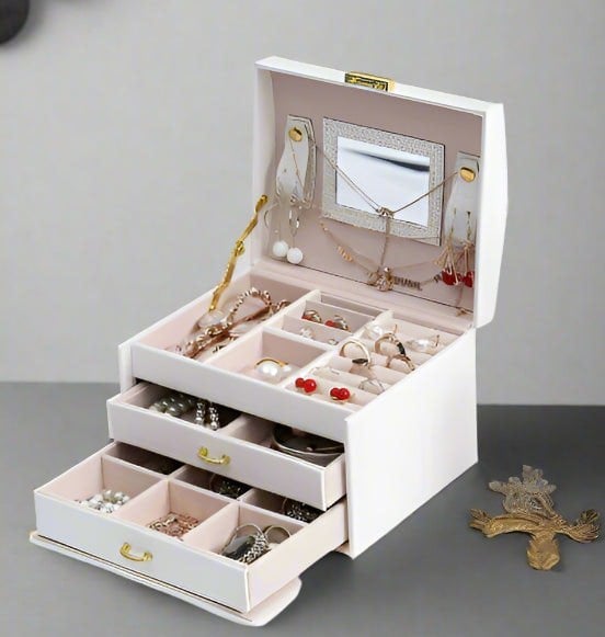 Modcraft Large Jewelery Box Organizer Drawer Cabinet Necklace Storage Case