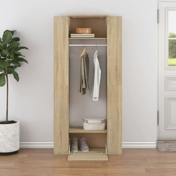 Berkfield Hallway Cabinets 2 pcs Sonoma Oak Engineered Wood