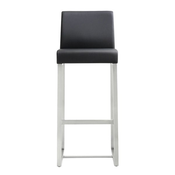 Furniture Edit Denmark Black Stainless Steel Barstool Set of 2