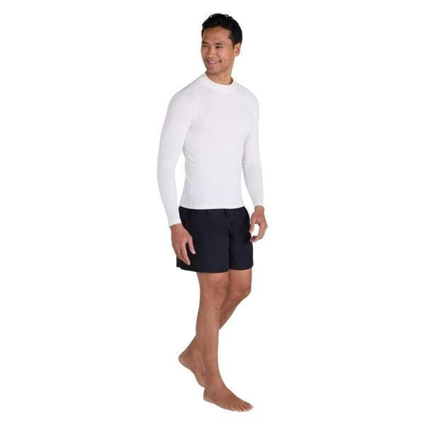 Mountain Warehouse Mens Plain Long-Sleeved Rash Top - White - 