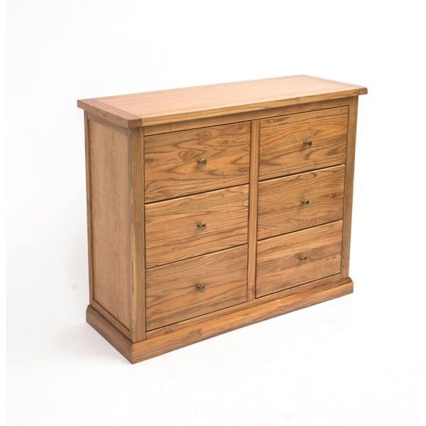 Cabinet Bits Salerno 6 Drawer Chest of Drawers Brass Knob