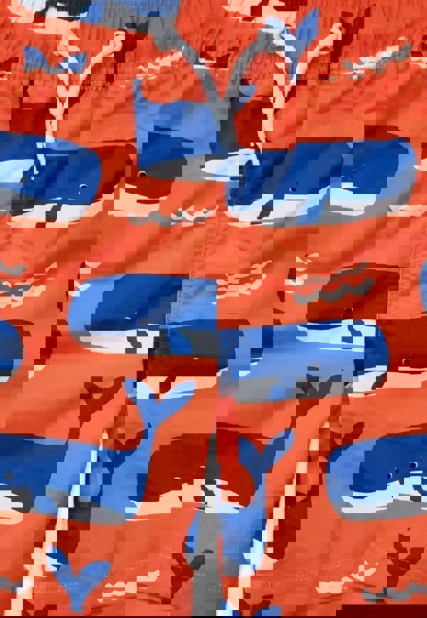 Whale Waves Print Kids' Swim Shorts - Toby Tiger