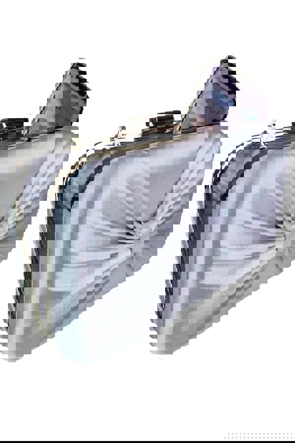 Paulo Due Bow Satin Clutch Bag