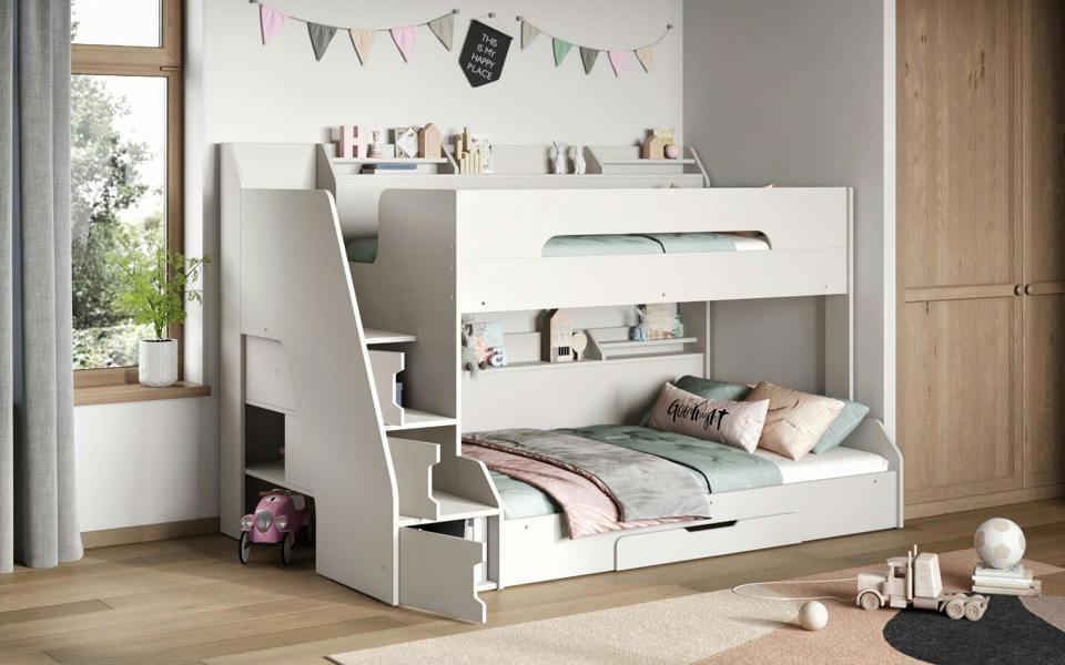Slick Staircase Triple Bunk Bed