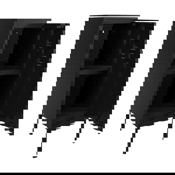 Dorel Home Mission District End Table Black Metal