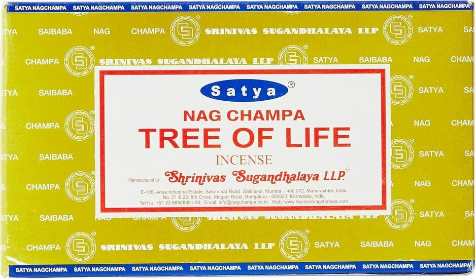 Satya Tree of Life Incense Sticks, 12 x 15g Packs