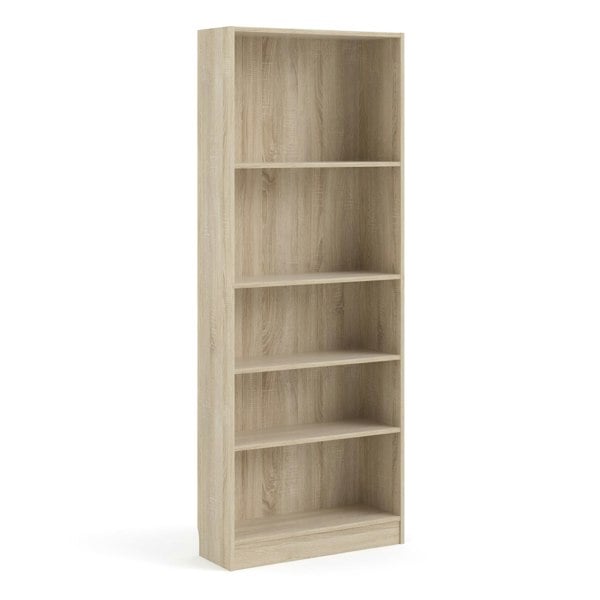 Furniture To Go Basic Tall Wide Bookcase (4 Shelves) in Oak
