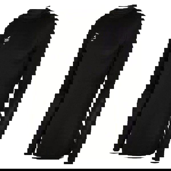 Umbro Mens Core Crew Neck Long-Sleeved Base Layer Top - Black