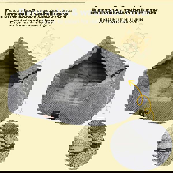 Skylos Pet Cave Bed Dog Cat Bed Soft Warm Removable Blanket Washable Non Slip