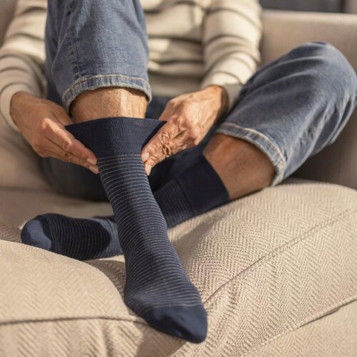 Gentle Grip 12 Pairs Mens Cotton Rich Everyday Socks Soft Top Flat Seam Comfort Socks