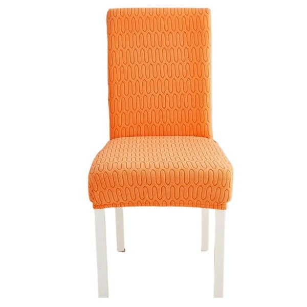 Anyseat Chair Cover Orange Wavey Lines Design with Elastic Material for Dining Room Kitchen Wedding Hotel Banquet Restaurant