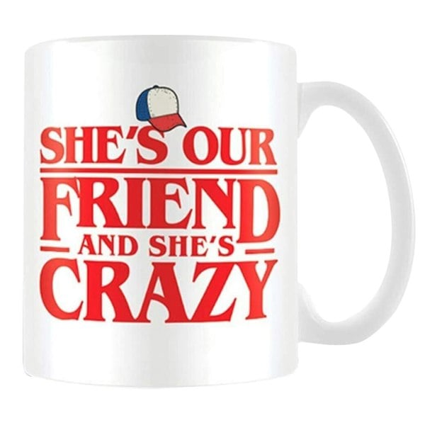 Stranger Things She´s Our Friend Mug - White/Red