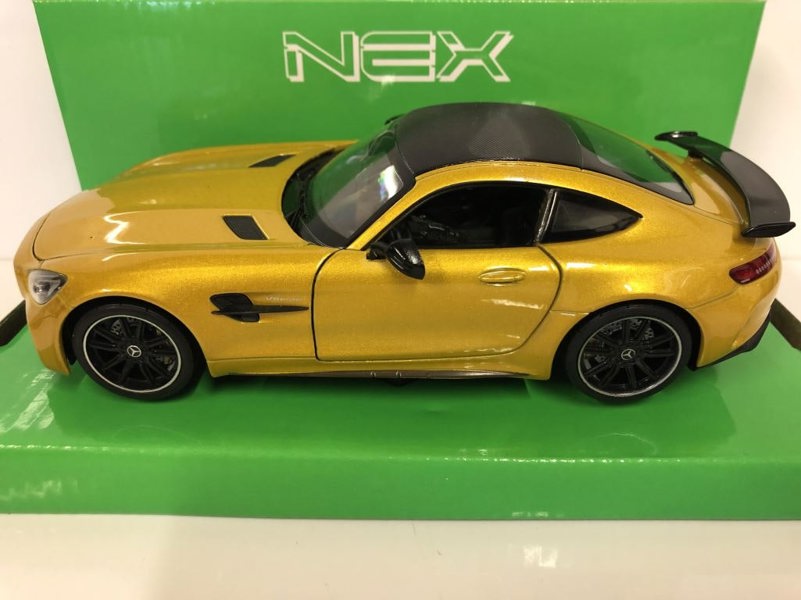 2017 mercedes amg gtr yellow 1:24 27 scale welly 24081y