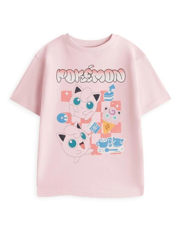 Vanilla Underground Pokemon Girls Pink Jigglypuff Short Sleeved T-Shirt