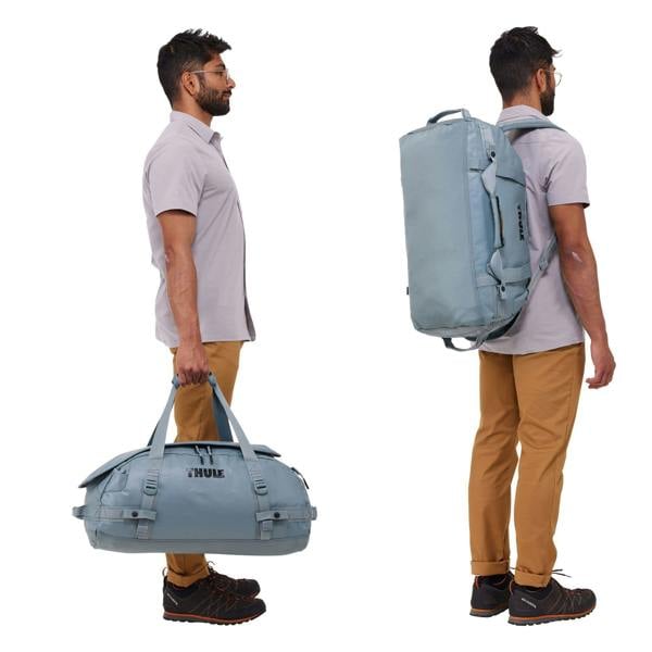 Thule Chasm 40L Duffel Bag Pond Grey Travel Gym Luggage Backpack Recycled
