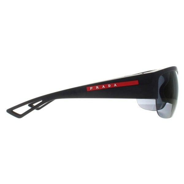 Prada Sport Sunglasses PSA01S 1BO10J Matte Black Dark Blue Violet Mirror