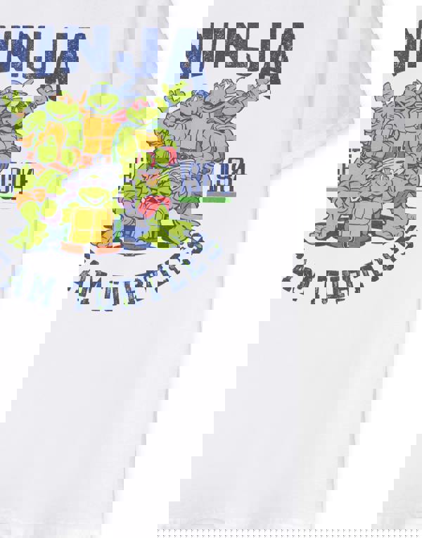 Teenage Mutant Ninja Turtles Mens White Collegiate 1984 Short Sleeved T-Shirt