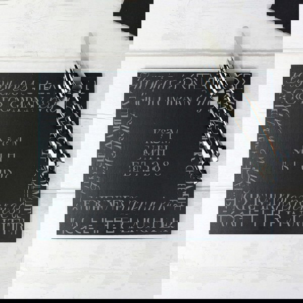 Personalised Memento Company Personalised 'Together' Slate Placemat
