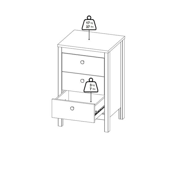 Wyld Haus Wildberry Cashmere Bedside Table 3 Drawers