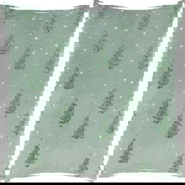 Furn Evergreen Classic Tree Embroidered Cushion Cover - Green