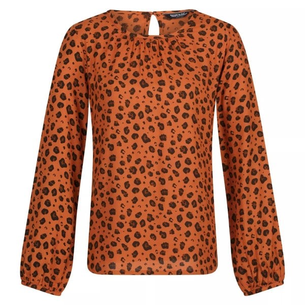 Regatta Womens/Ladies Hadria Animal Print Blouse - Copper Almond