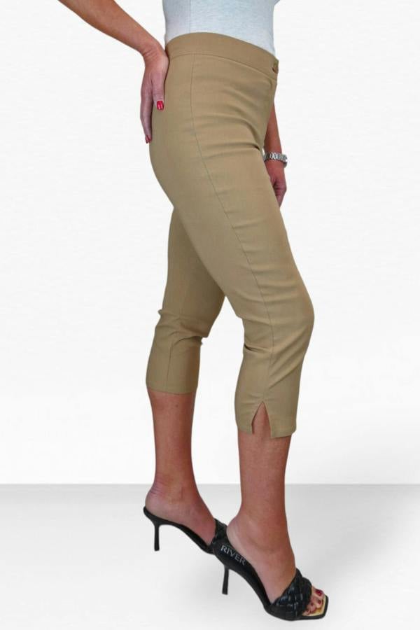 Paulo Due Women's Slim Cropped Capri Stretch Trousers