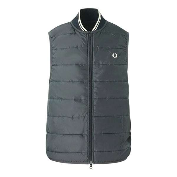 Fred Perry x Lavenham Quilted Gilet Jacket - Blue