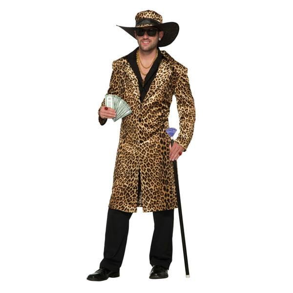 Bristol Novelty Mens Pimp Costume - Leopard - 