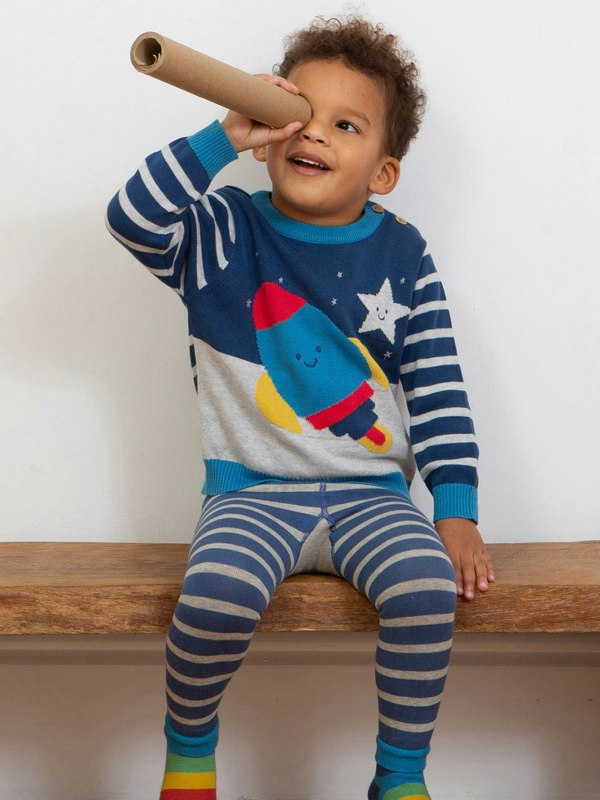 Kite Boys Organic Space Pals Knit Leggings