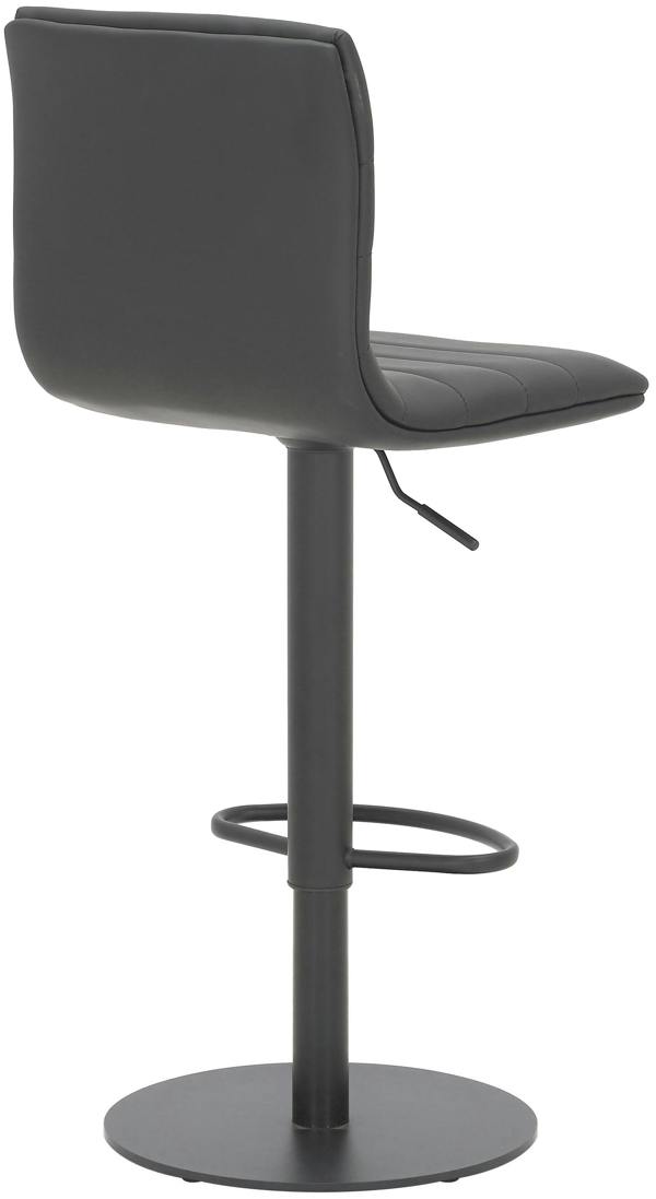 Lamboro Deluxe Aldo Black Bar Stool - Swivel Kitchen Stool with Gas Lift & Footrest
