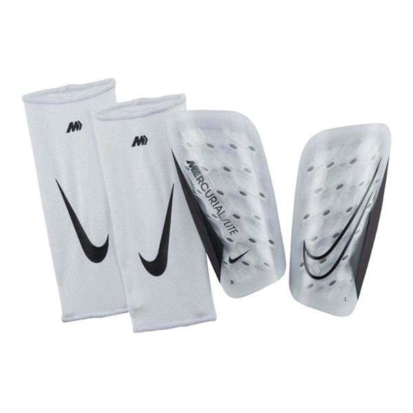 Nike Unisex Adult Mercurial Lite Football Slip-In Shin Guards - White/Black - 