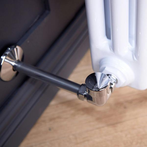 Flode Corner Thermostatic Radiator Valve Pack with Lockshield | Chrome
