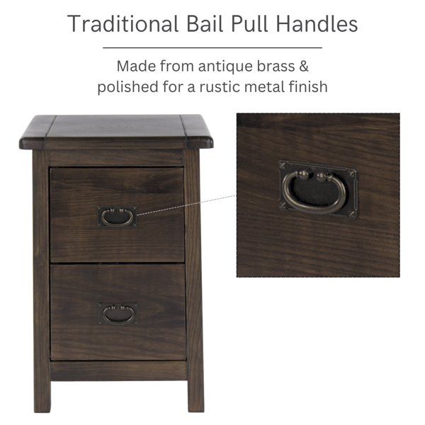 Core Products Boston 2 Drawer Petite Bedside Cabinet
