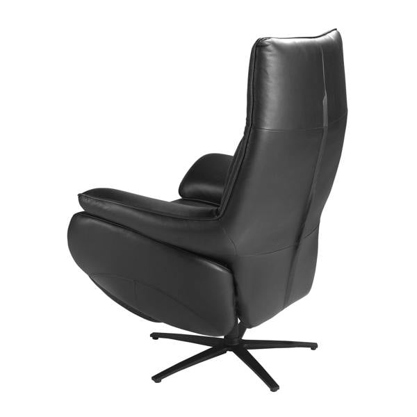 Angel Cerdá Black Leather Swivel Armchair 5124