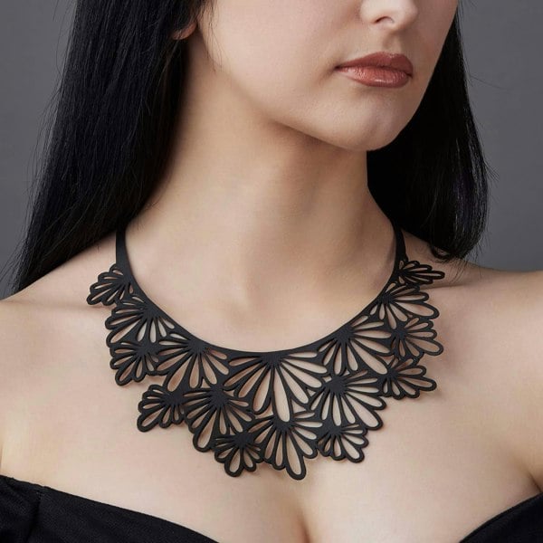 Paguro Marigold Statement Recycled Rubber Necklace