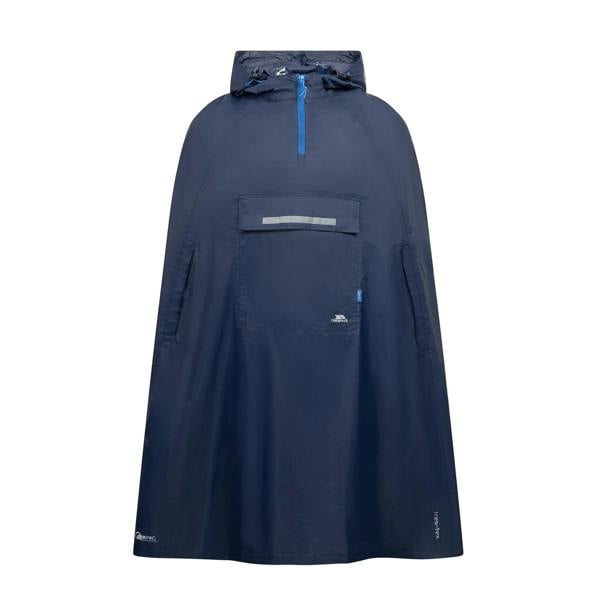 Trespass Qikpac Unisex Hooded Waterproof Packaway Poncho - Navy - 