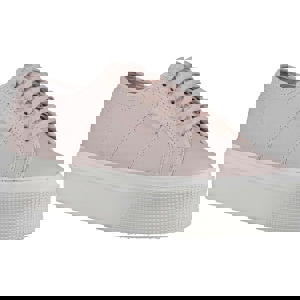 Superga 2790 Tumbled Leather Women's Trainers - Pink Almond