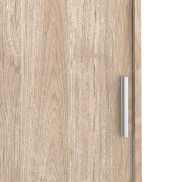 Wyld Haus Budapest Natural Oak Effect Wood Wardrobe 2 Doors 3 Drawers