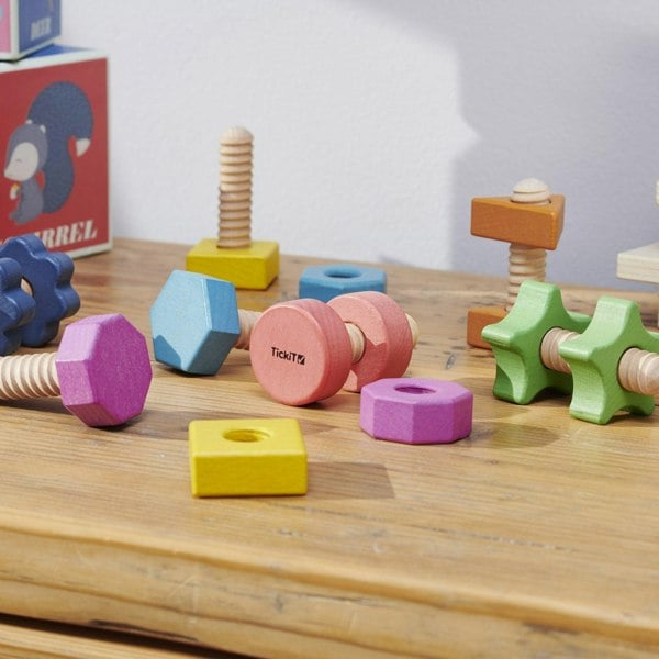tickit Rainbow Wooden Nuts & Bolts