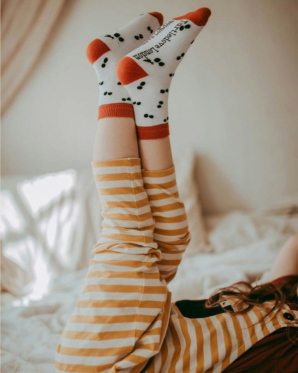 organic cotton Multicolour Check, Spots and Slogan Print Socks - 3 Pack - image 1