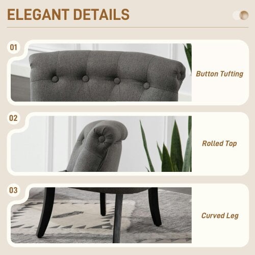 Wyld Haus Fapa Grey Fabric Tub Accent Chair With Cushion And Solid Wood Legs