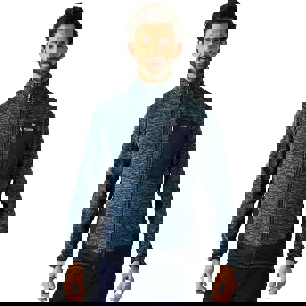 Regatta Mens Baslinn Fleece Jacket - Moonlight Denim/Navy Marl - 