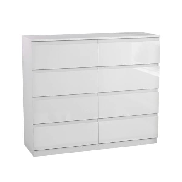 Vida Designs Glinton 8 Drawer Chest, Black