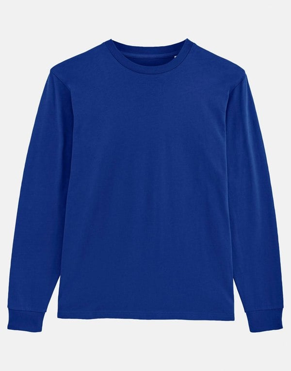 Men's Organic Cotton Jersey Long Sleeve T-Shirt – Royal Blue - British Boxers