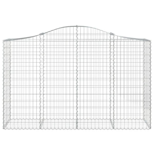 Berkfield Arched Gabion Basket 200x50x120/140 cm Galvanised Iron