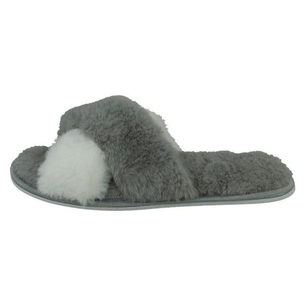 Spot On Ladies Spot On Fluffy Mule Slippers X2122