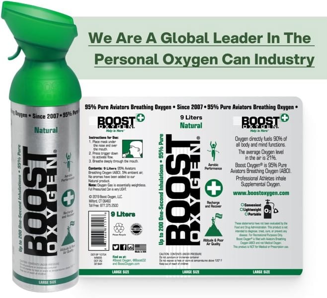 Boost Oxygen® Supplemental Oxygen - Natural 10 Litre