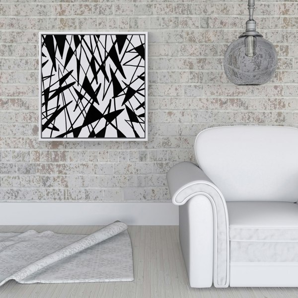 Warren Reed Brush Abstract Pattern Framed Canvas