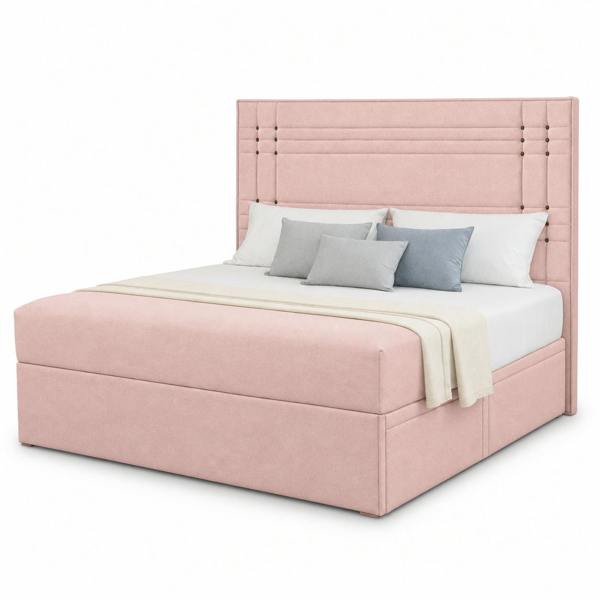 Great British Beds Savoy Divan Bed - Pink Plush